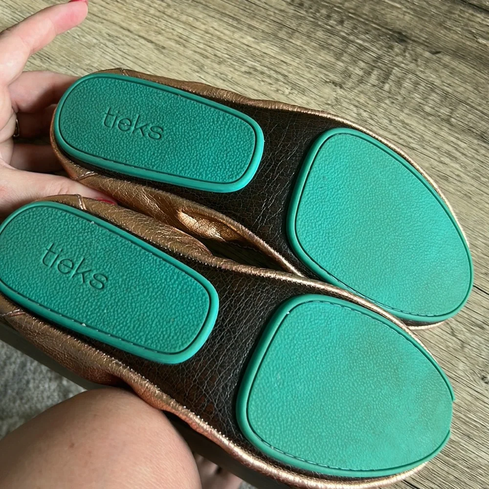 Rose Gold Tieks Flats
